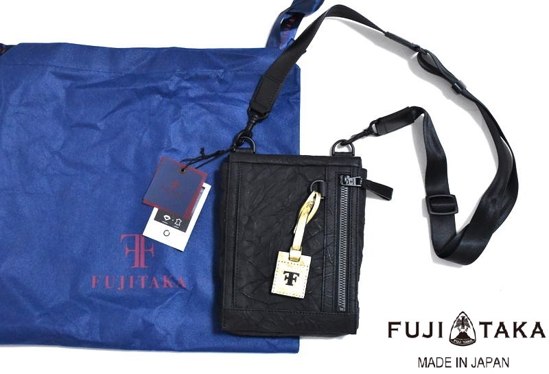 【定価3万6300円】新品 FUJITAKA フジタカ ''ホーク'' レザー ミニショルダーバッグ 615131 IKETEI イケテイ の画像1