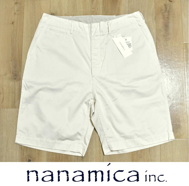 【送料無料】新品 nanamica ナナミカ チノショーツ 32 定価2万3100円 SUDS316 ナチュラル Chino Shortsの画像1