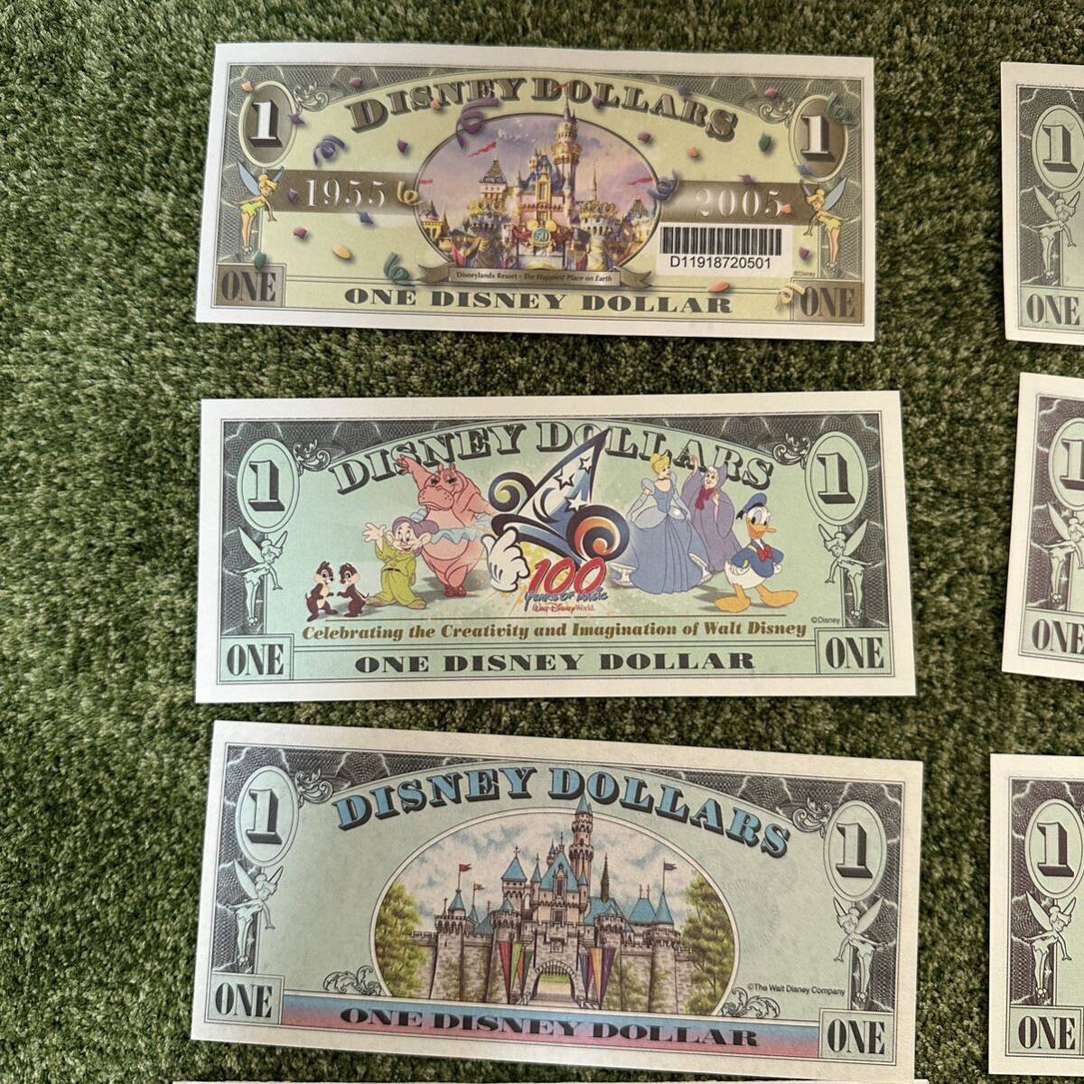  Disney dala-1 dollar Mickey note Disney dollar set 