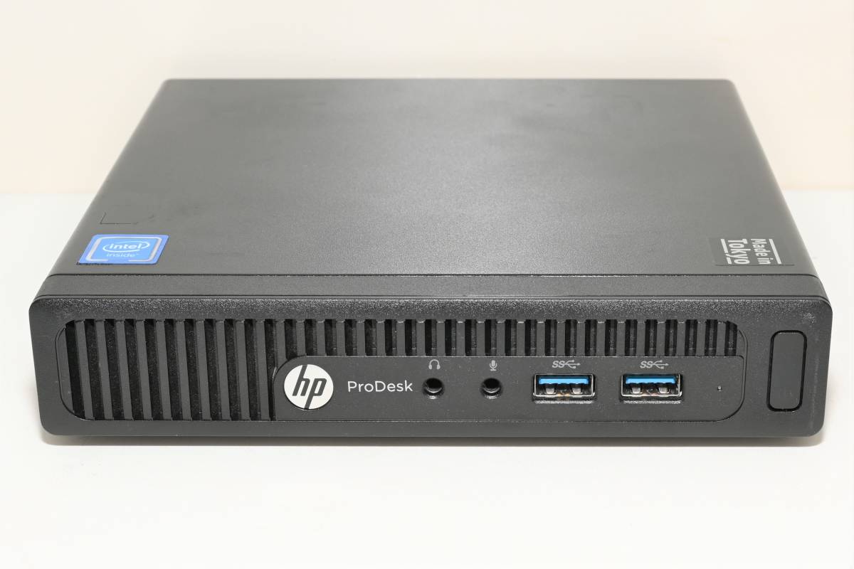 高速起動 Celeron G3900T 超小型PC HP ProDesk 400 G2 Mini DM 8GB 高速 SSD128GB HDD250GB Wi-Fi Windows10 Office2019 の画像3