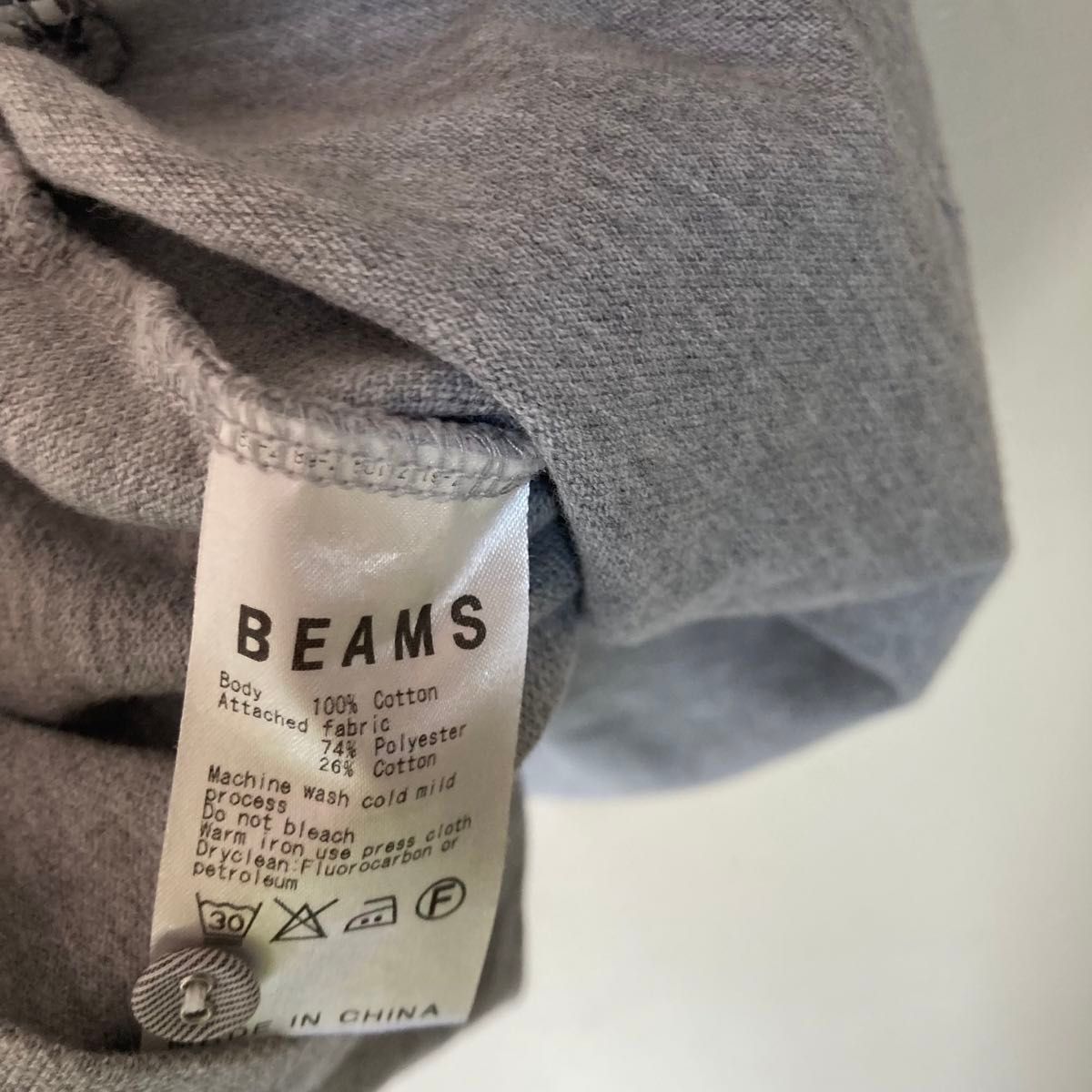 BEAMS ビームス　メンズ　ポロシャツ　グレー　Mサイズ　 胸ポケット付 半袖ポロシャツ 半袖　beams