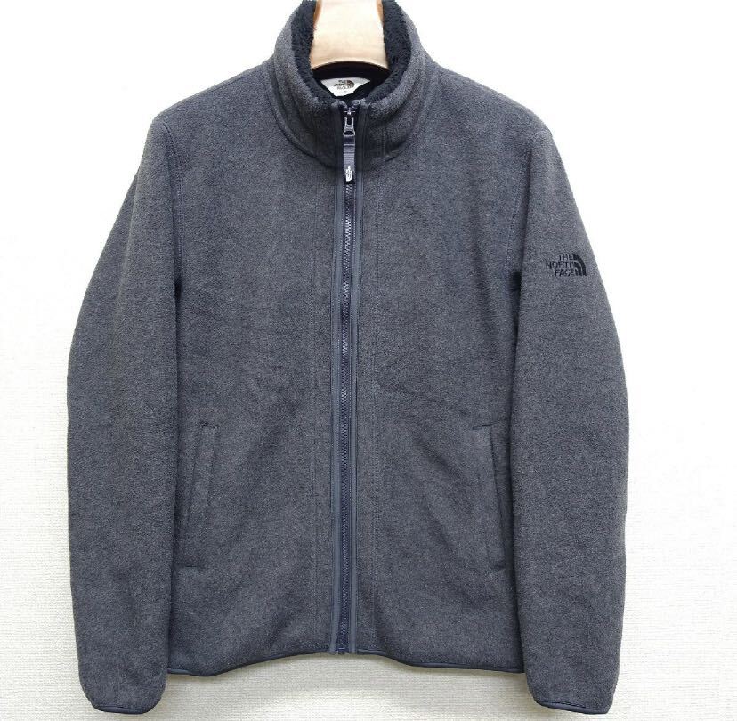 ノースフェイス　フリースジャケット　アウター　メンズMサイズ　グレー系　正規品　美品　THE NORTH FACE_画像2