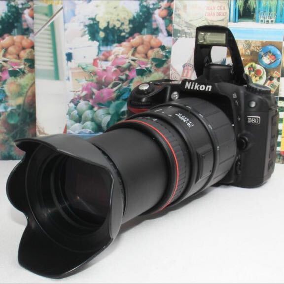 新品カメラバッグ付きNikon D80 超望遠 300mm レンズセット_画像1