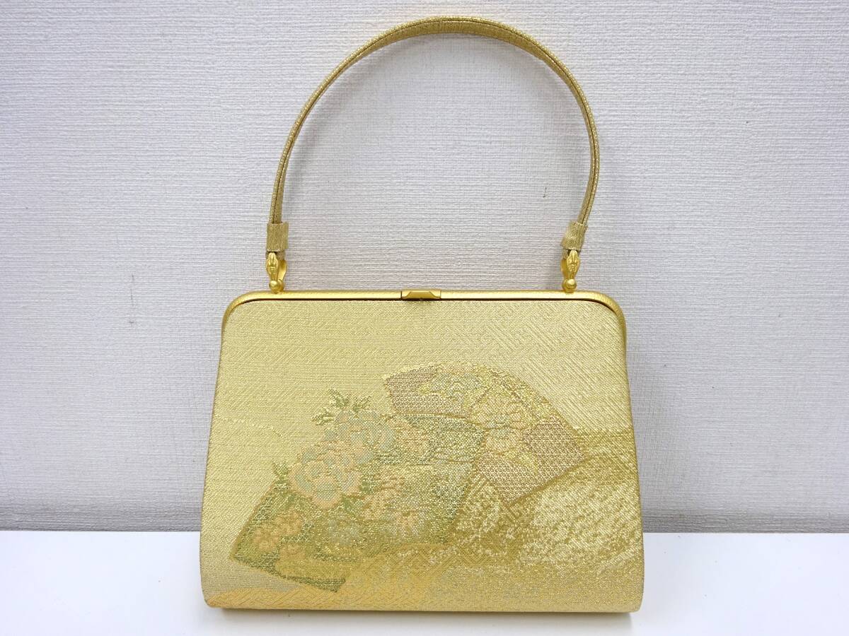 ** kimono small articles bag * zori set gold . head office gold wasi seal Tokyo quality product gold color **