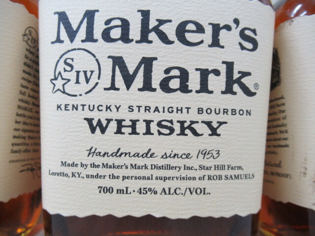 【未開栓】 メーカーズマーク レッドトップ 3本 計2100ml Maker`s Mark BOURBON WHISKY 700ml 45％の画像4