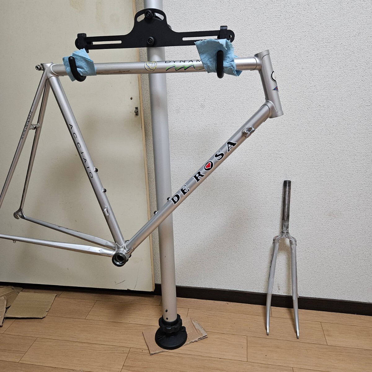 割とレア!! DE ROSA DYNAMIC ACCIAIO デローザ　ダイナミック　アッチャイオ　鉄フレーム　size 550 ロード　クラシック　イタリア