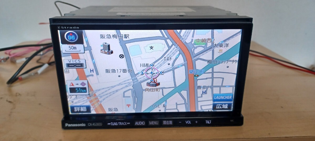 パナソニック　CN-AS300D フルセグ Bluetooth　CD DVD SD　メモリーナビ　地図バージョン2018年　音の匠　DSP内蔵_画像1