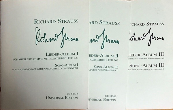 シュトラウス 歌曲集 第1-3巻 (中声用) 独語・英語 輸入楽譜 R.STRAUSS Lieder-Album Bd.1-3 声楽 ヴォーカル 洋書_画像1
