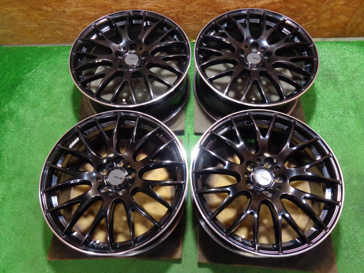 中古ホイール4本SET RAYS レイズ HOMURA ホムラ 2×9 2x9 19×8J 114.3/5 +45 20 30 アルファード ヴェルファイア CX-5 CX-8 など