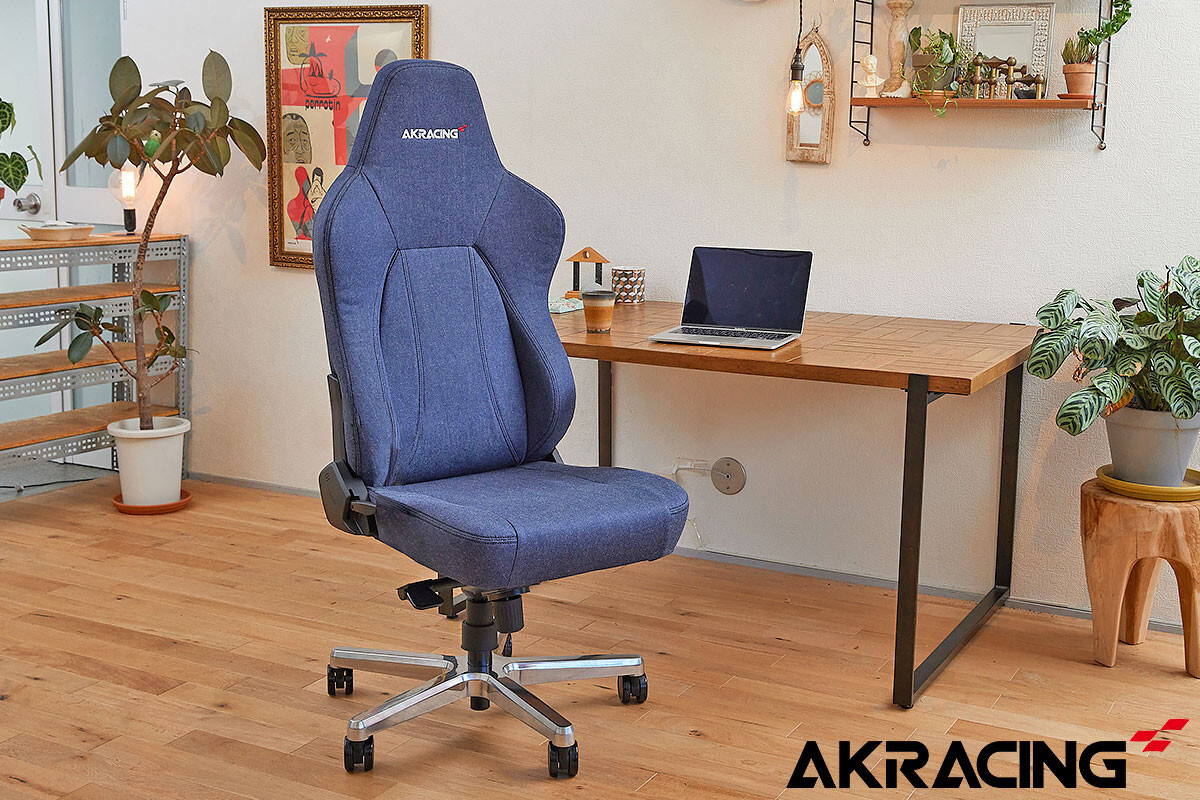 AKRacing 上位モデル 岡山デニム ゲーミングチェア Premium Denim Essential エーケーレーシング新品_画像1