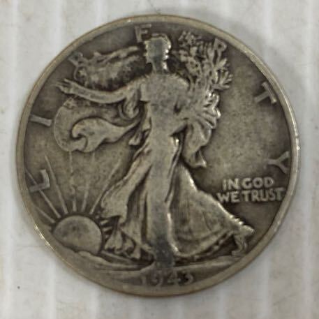 アメリカ ハーフドル 銀貨 1943年 HALF DOLLAR ウォーキングダラー リバティ コイン アンティークシルバー Walking Liberty Half Dollar_画像2