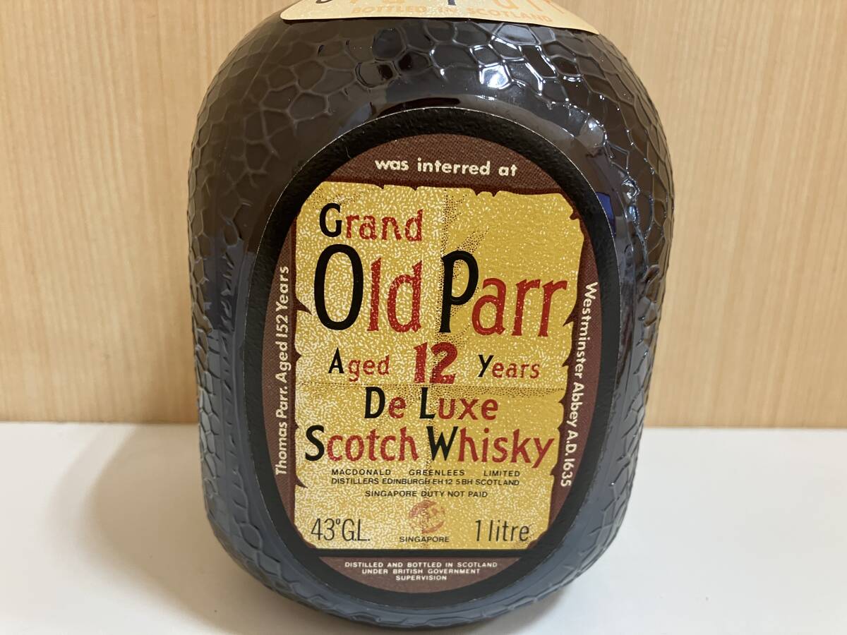 ☆　未開栓　グランドオールドパー Old Parr 12年 スコッチウイスキー 1000ml　管IRA_画像3