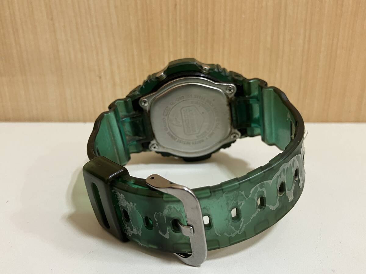 ☆ CASIO カシオ G-SHOCK Gショック 腕時計 G-SHOCK GL-240 緑 スケルトン クリア プロテクション 腕時計 電池未交換 動作未確認 管CARRの画像6