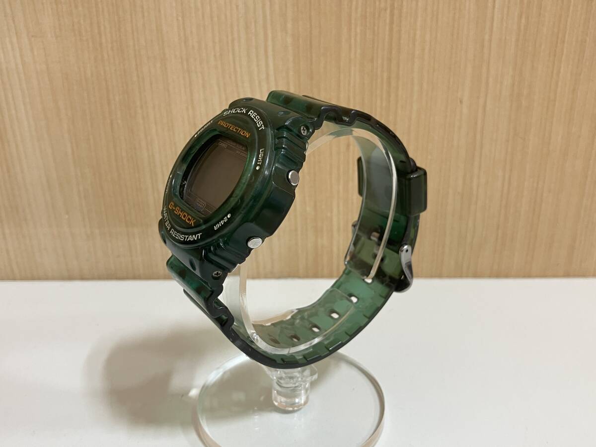 ☆ CASIO カシオ G-SHOCK Gショック 腕時計 G-SHOCK GL-240 緑 スケルトン クリア プロテクション 腕時計 電池未交換 動作未確認 管CARRの画像3