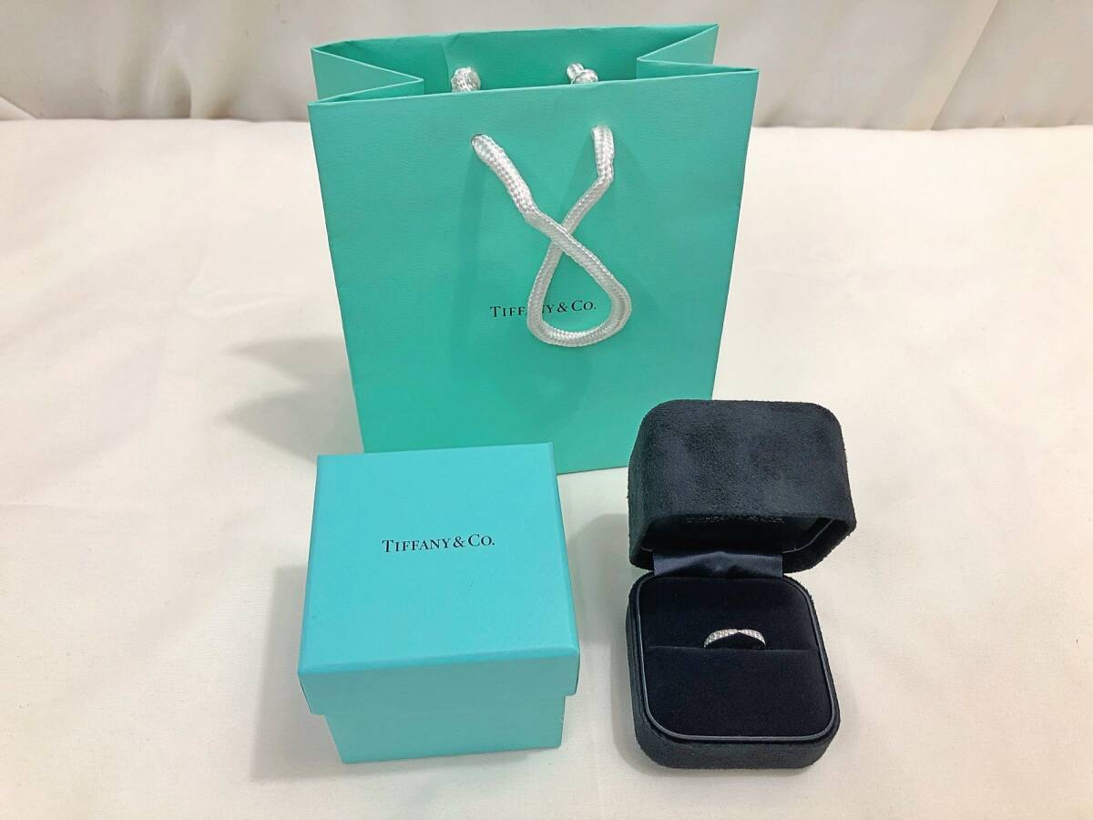 お歳暮・冬ギフト 特集2024 通販 PT950 ティファニー Tiffany&Co プラチナ 管GARRR 2.7g 9号 リング ダイヤ ハーモニー プラチナ