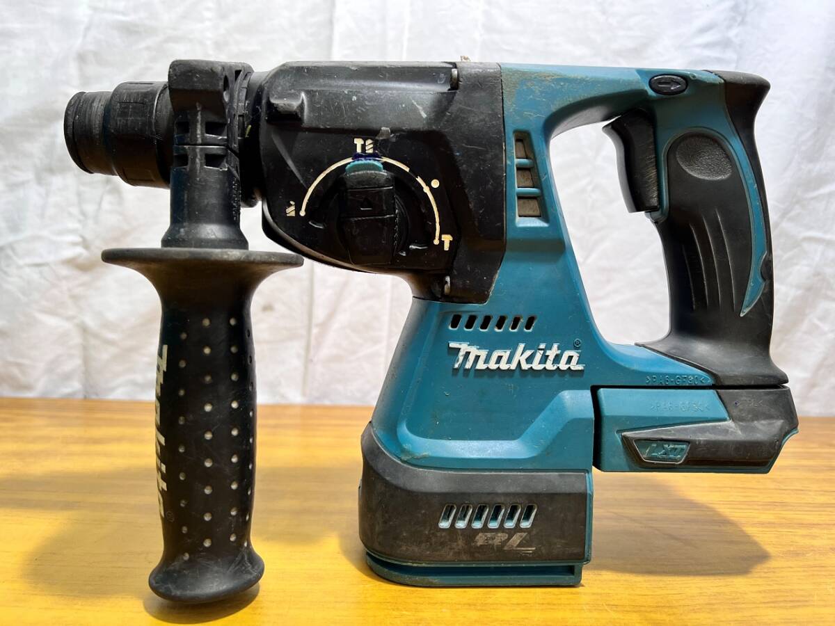 ※ジャンク品 切り替えスイッチ外れやすい 商品説明必読 makita マキタ 24mm 充電式ハンマドリル HR244D 18V ケース付き 管240420の画像2