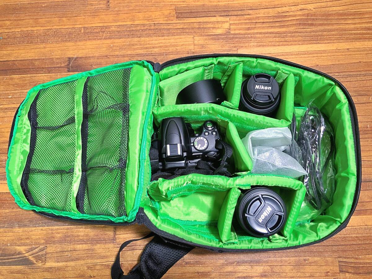 Nikon 一眼レフカメラ レンズセット D5000 18-55mm 55-200mm 動作OK 管BARRRの画像10