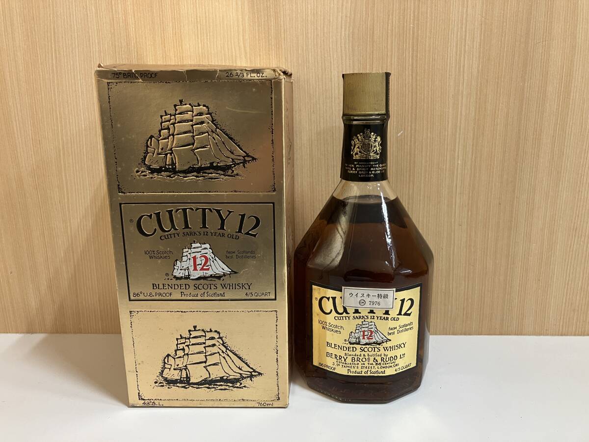 ☆ 未開栓 CUTTY12  カティサーク  ウイスキー 12年 760ml  古酒 外箱付 管IARの画像1