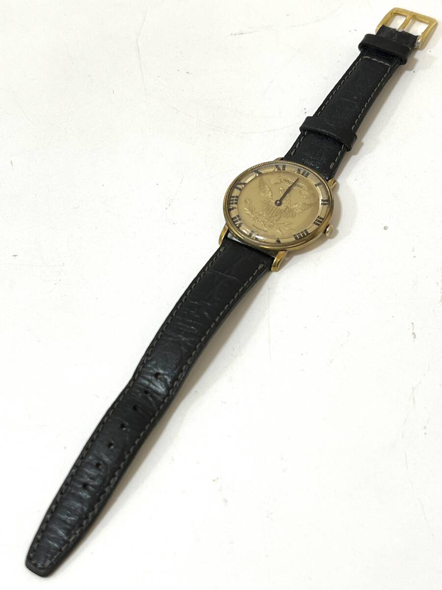 ☆【ジャンク】WALTHAM ウォルサム 1585 イーグル コインウォッチ 手巻き メンズ腕時計 アンティーク ※ムーブメント不良 管DARの画像4