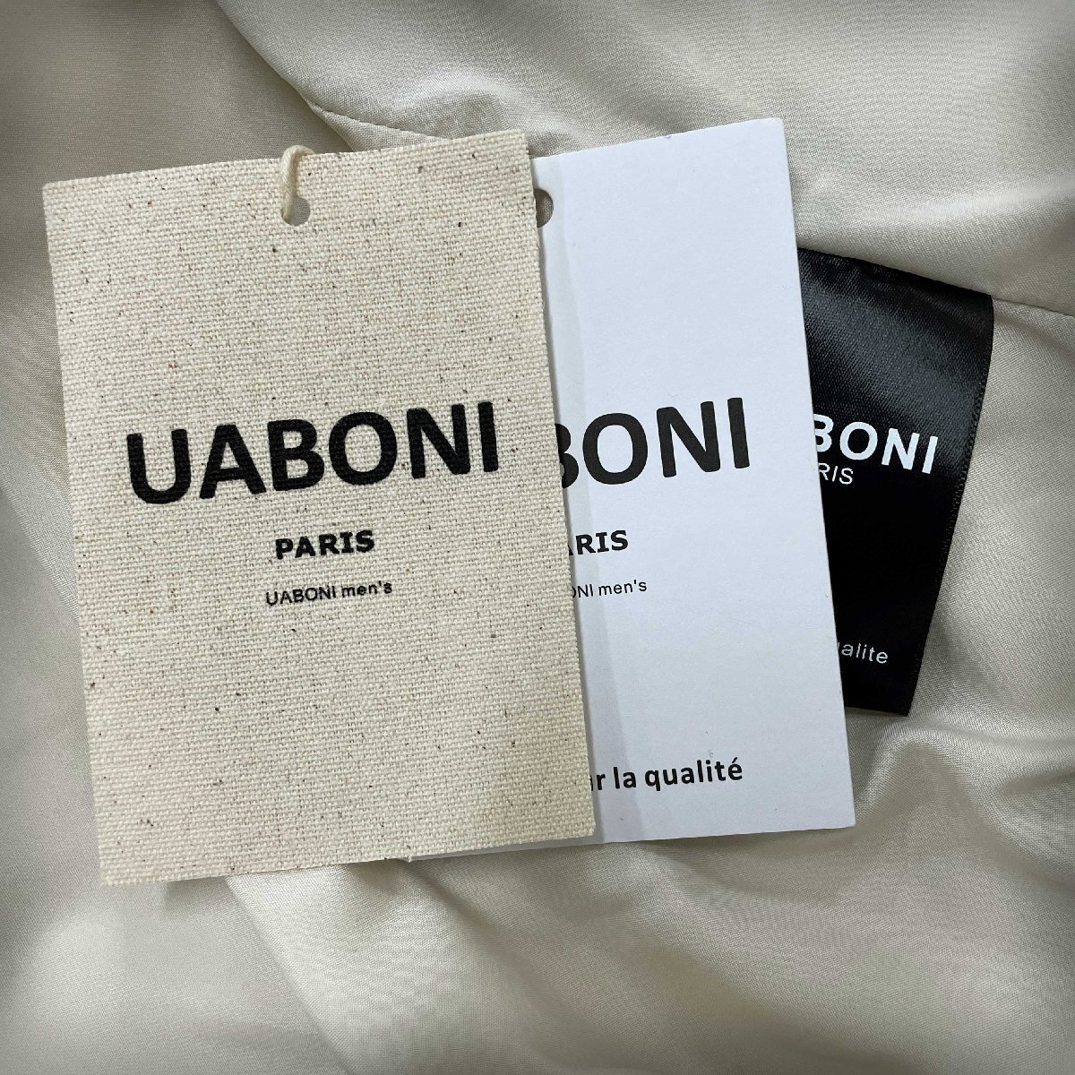 ★最高級EU製＆定価7万◆UABONI*Paris*スタジャン*ユアボニ*パリ発◆上質 高級刺繍 個性 フード脱着不可 ジャケット ブルゾン アウトドア M_画像10