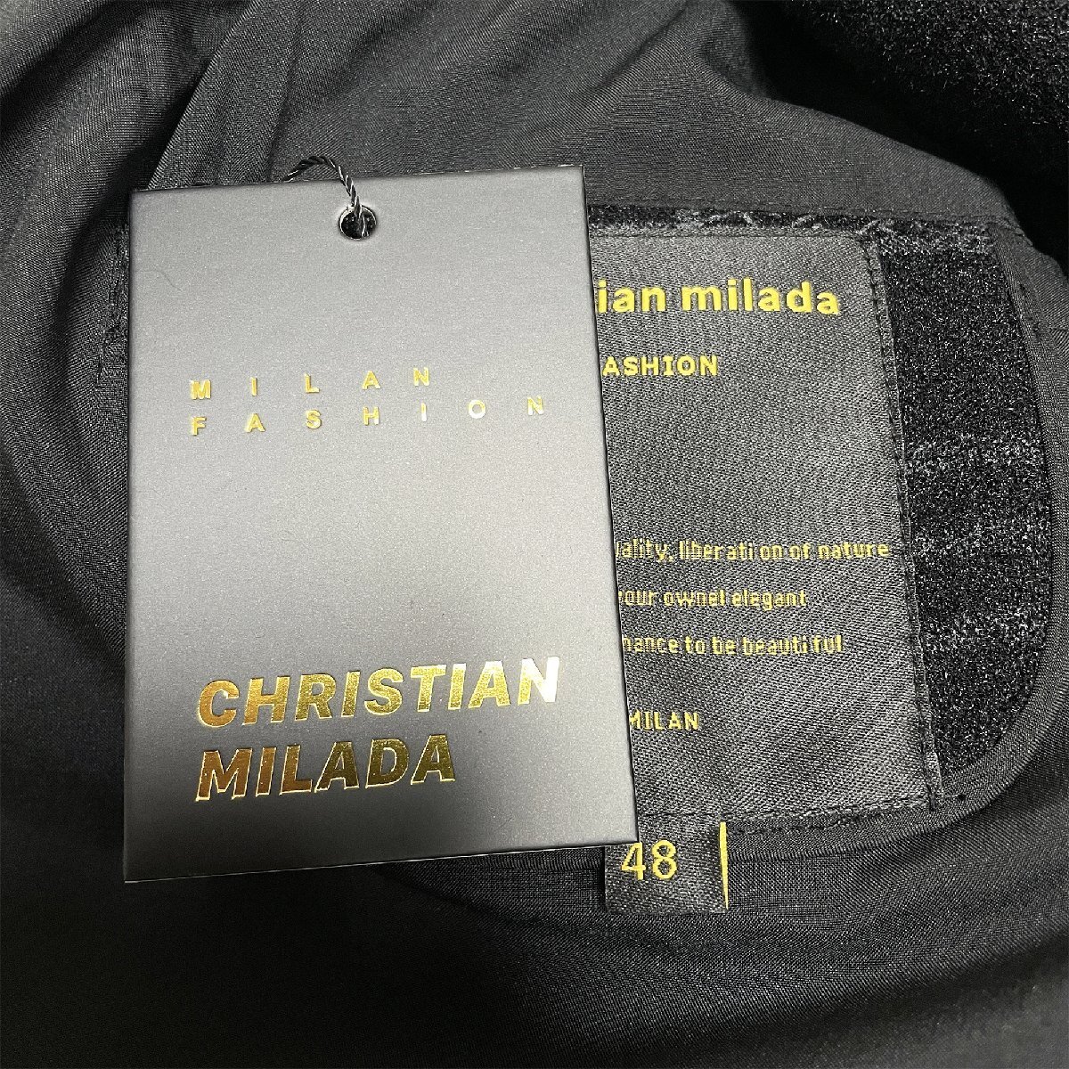 定価7万★christian milada・ミラノ発・テーラードジャケット★カシミヤ チェック柄 ミドル丈 防寒 個性 ビジネス 通勤 紳士 2XL/52サイズ_画像9