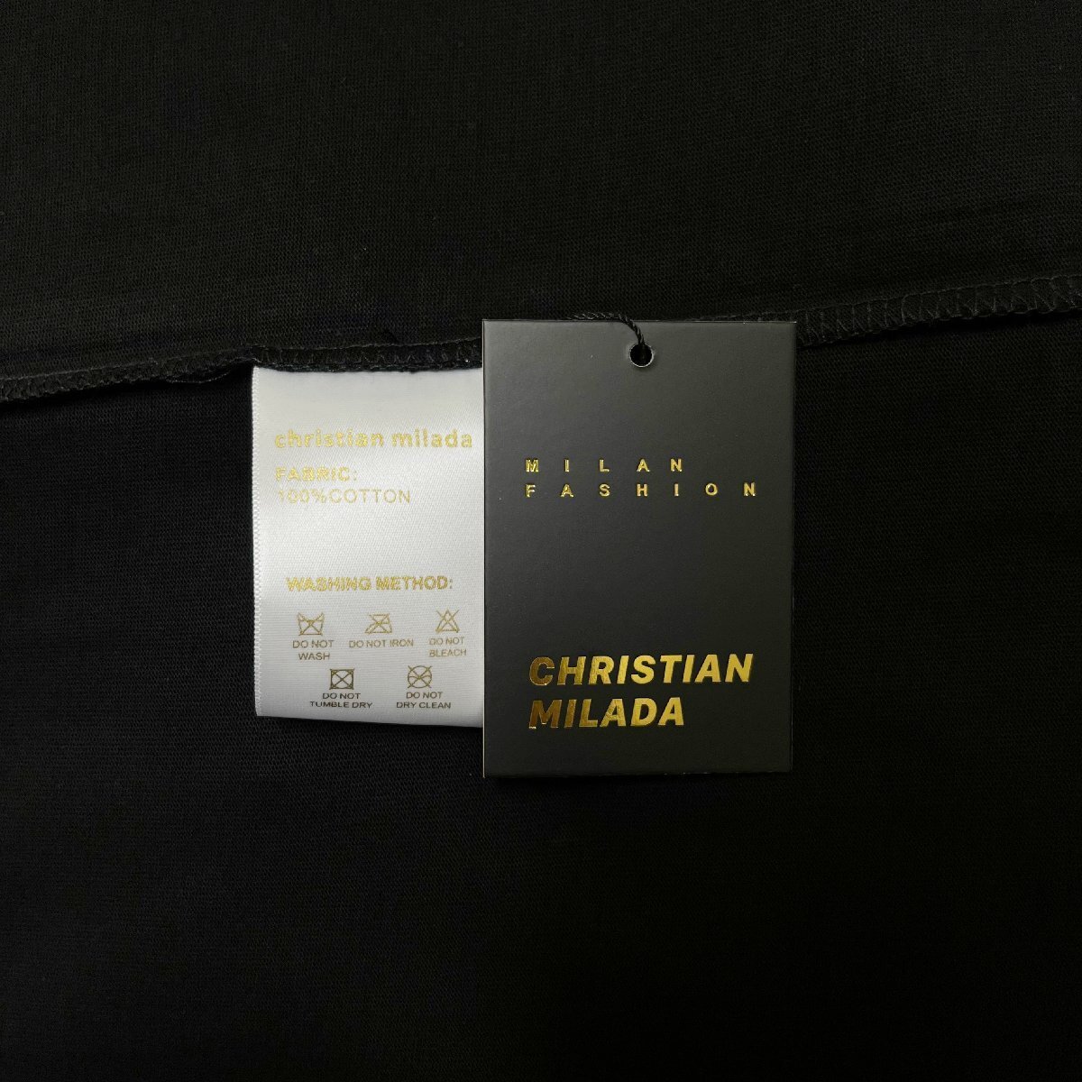 定価2万★christian milada・ミラノ発・半袖Tシャツ★コットン100％ 高級 薄手 快適 おしゃれ 丈夫 カジュアル リゾート 旅行 春夏 M/46_画像9