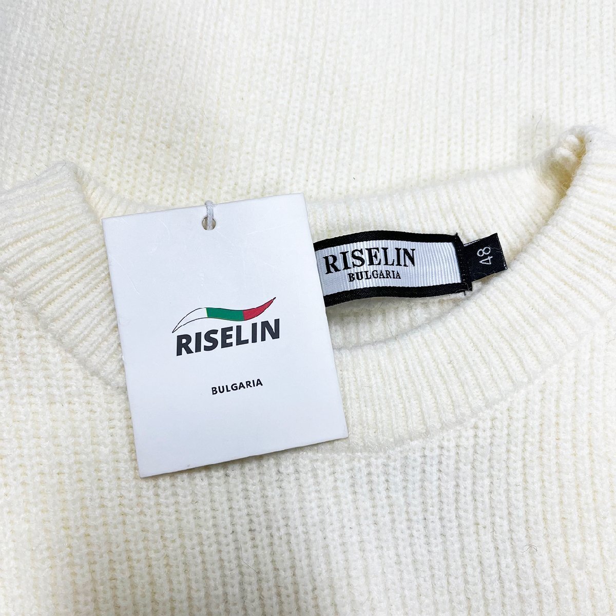 定番ヨーロッパ製※定価5万◆ブルガリア発※RISELIN セーター 高品質ウール 暖かい 伸縮性 快適 プルオーバー ニット トップス 男女兼用 L_画像9