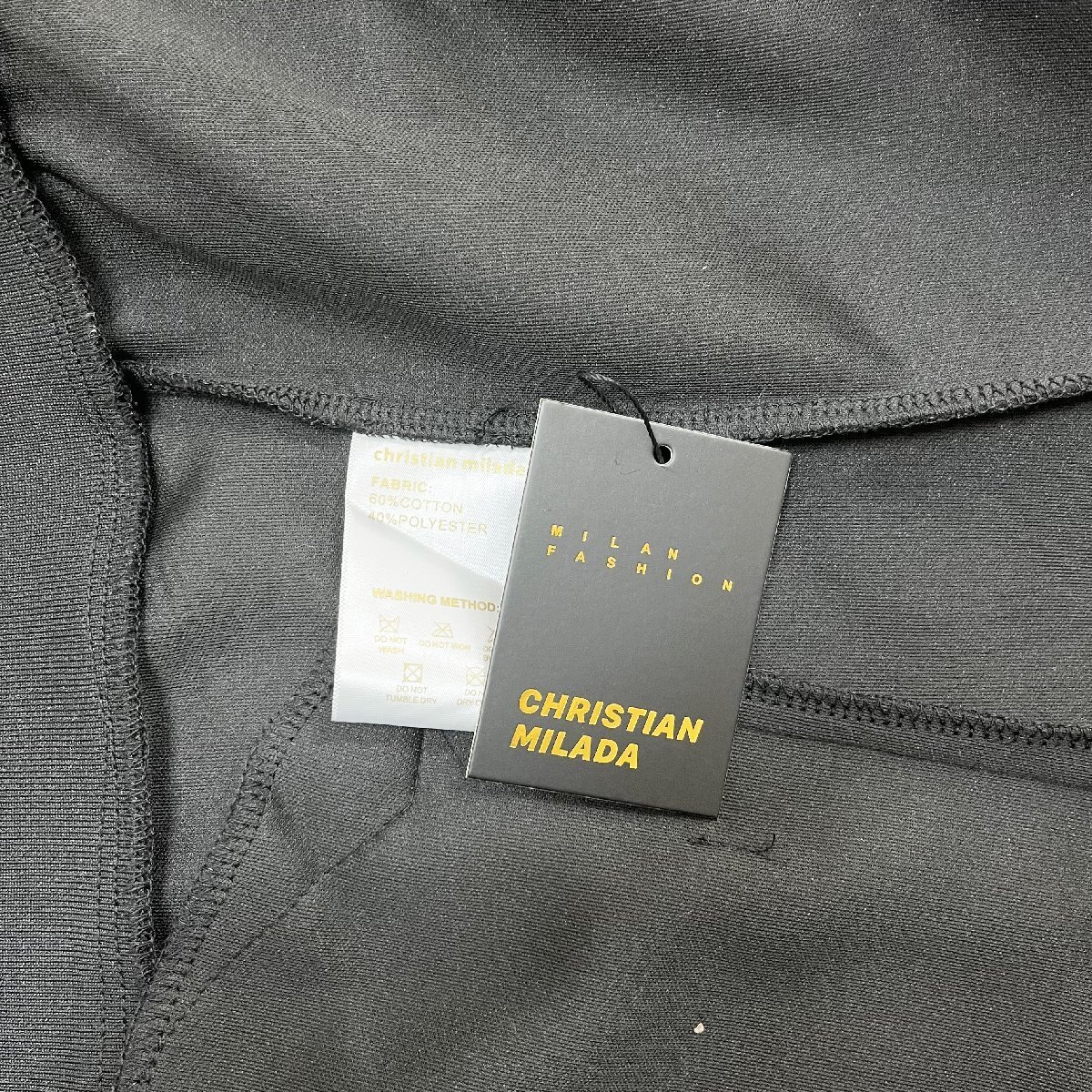 定価8万★christian milada・ミラノ発・上下セット★上品 快適 通気 刺 ストライプ 切替 ジャケット スウェットパンツ スポーツ 2XL/52の画像10