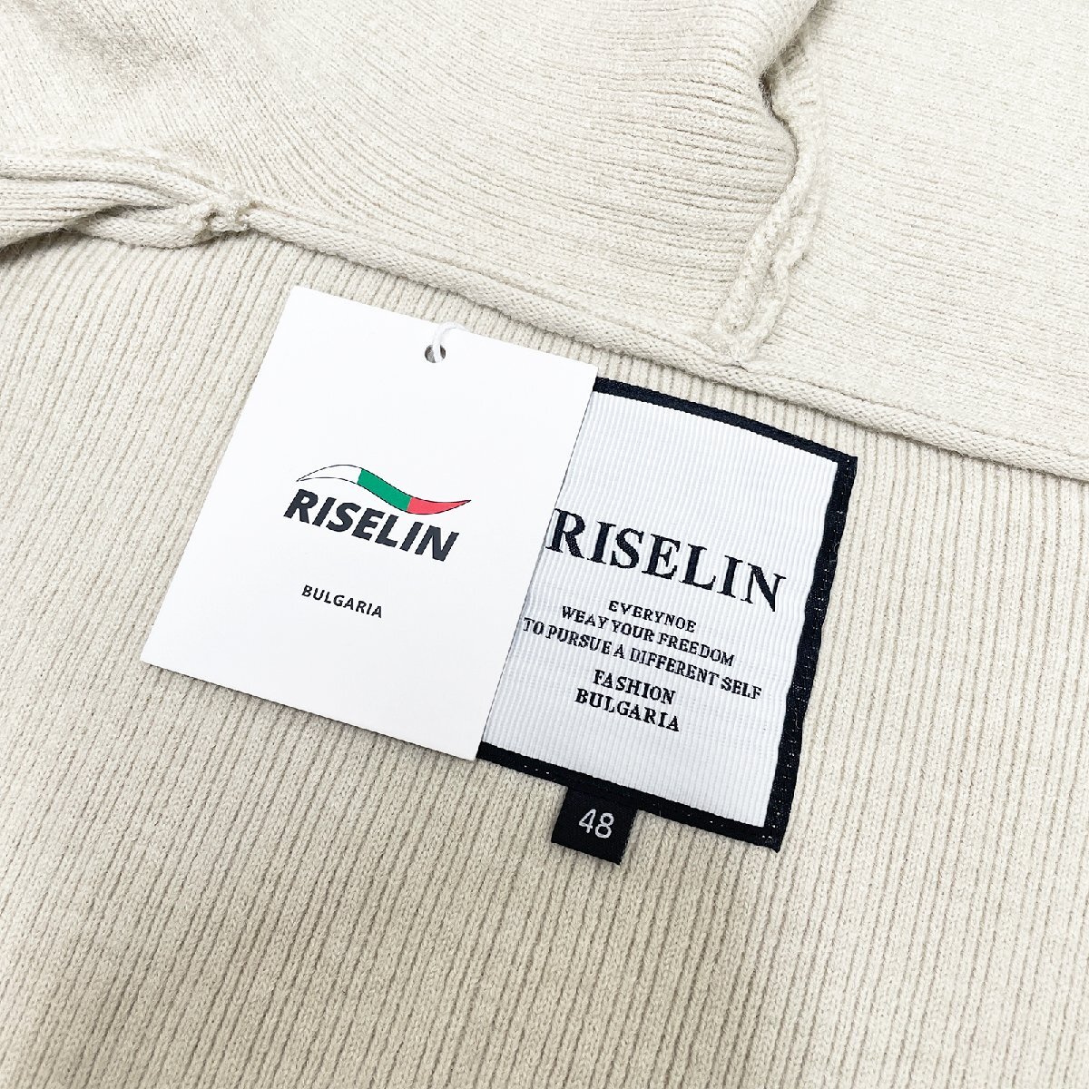 定番ヨーロッパ製※定価5万◆ブルガリア発※RISELIN セーター 柔らかい 保温 無地 フード付き ニット カーディガン 着痩せ レディース L/48_画像10