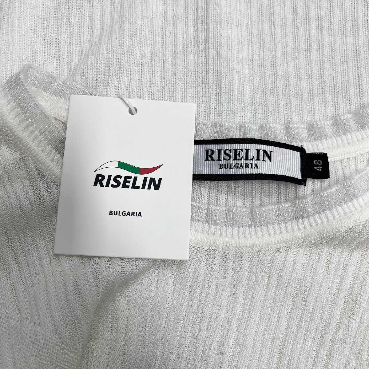  high grade Europe made * regular price 2 ten thousand * BVLGARY a departure *RISELIN tank top knitted ventilation elasticity thin plain race tops te-to lady's M/46