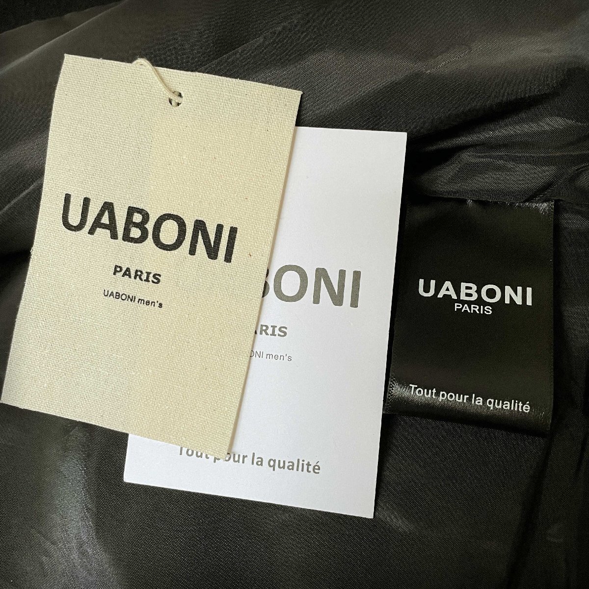 最高級EU製＆定価7万◆UABONI*Paris*テーラードジャケット*ユアボニ*パリ発◆上質カシミヤ100％ 紳士 ロング丈 コート 通勤 フォーマル 2XLの画像10