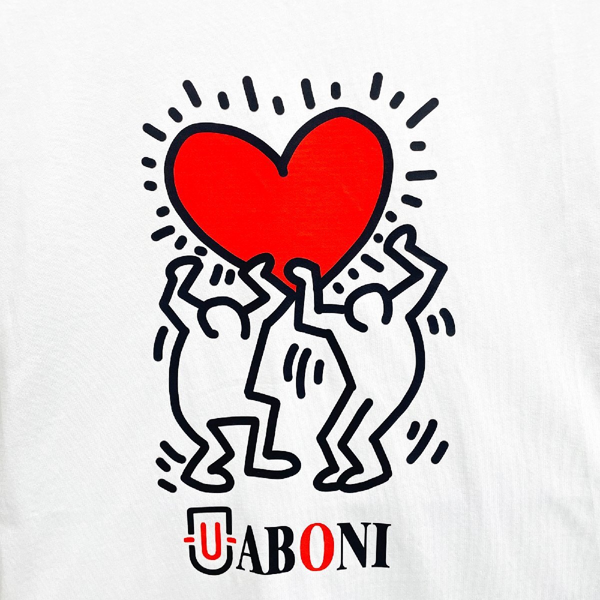 高級EU製＆定価2万◆UABONI*Paris*半袖Tシャツ*ユアボニ*パリ発◆高品質綿100% 快適 吸汗 個性 カットソー スウェット カップル 男女兼用 M_画像3