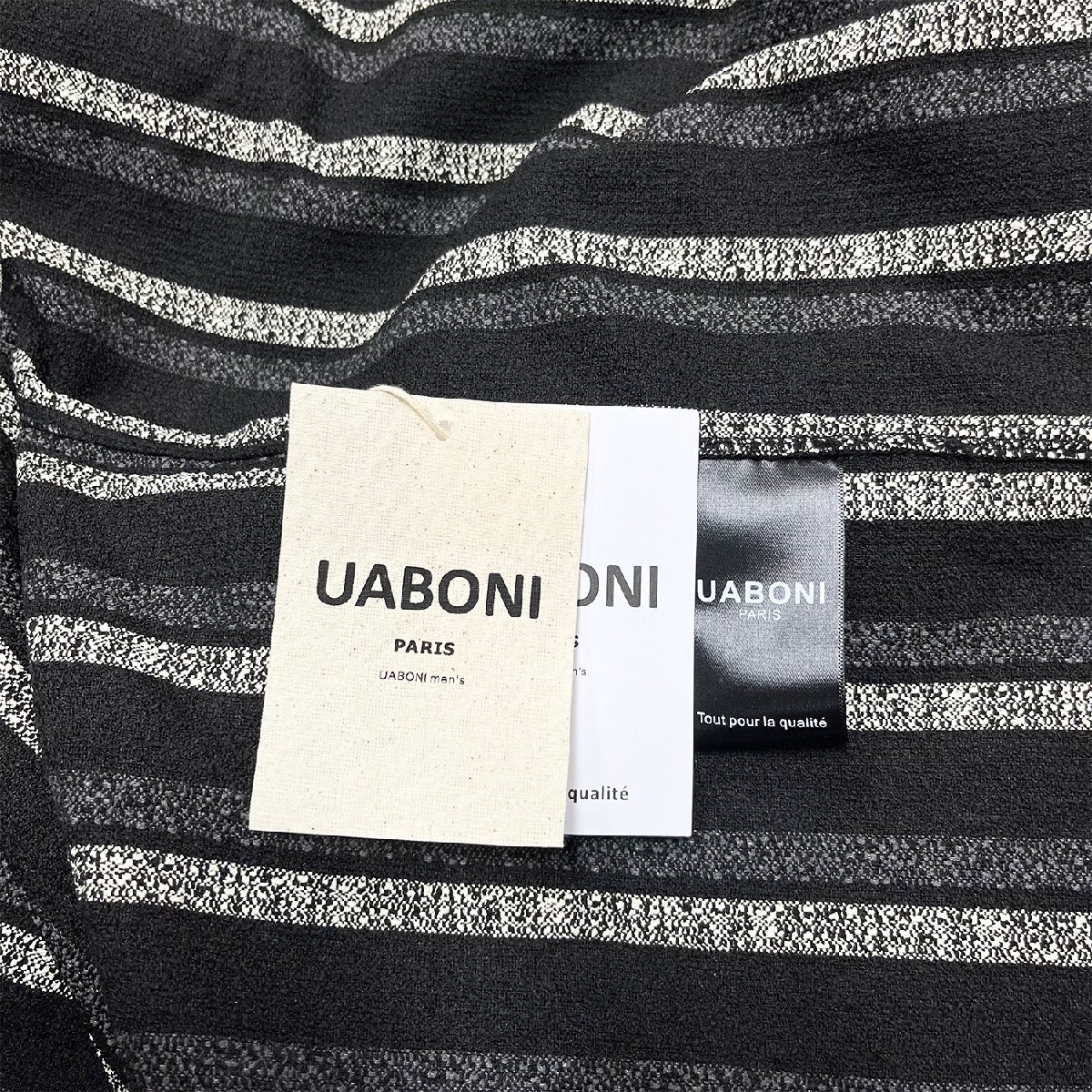 個性EU製＆定価5万◆UABONI*Paris*ジャケット*ユアボニ*パリ発◆上質 薄手 通気 ストライプ ライトアウター オシャレ 紳士 メンズ M/46_画像9