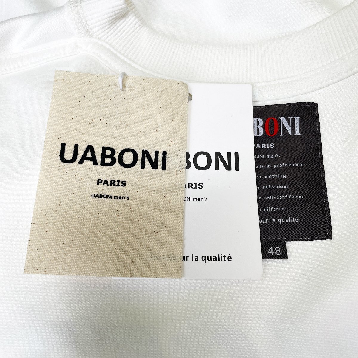 上級EU製＆定価4万◆UABONI*Paris*トレーナー*ユアボニ*パリ発◆綿100％ 長袖 吸汗 通気性 和風 夕日 スウェット ストリート 秋冬 XL/50_画像9