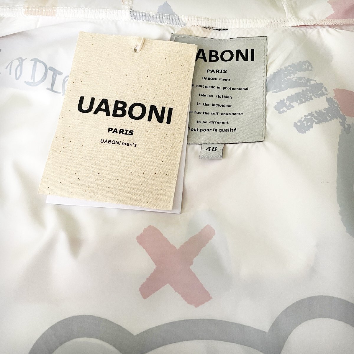  piece .EU made & regular price 6 ten thousand *UABONI*Paris* jacket *yuaboni* Paris departure * super light weight speed . ventilation dressing up sunburn prevention colorful total pattern outer 2XL/52