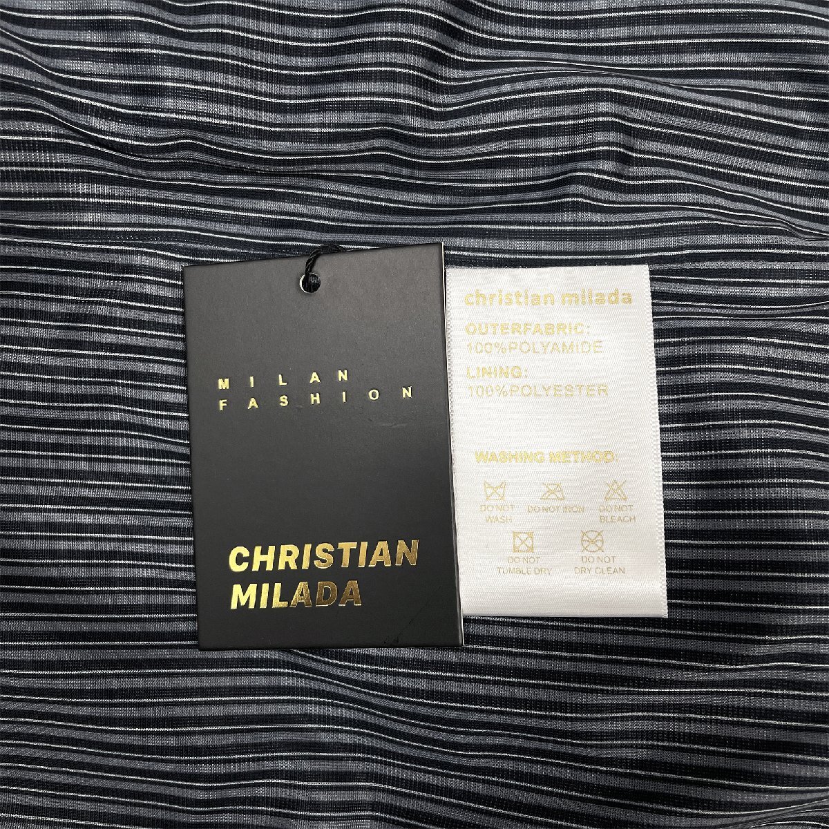 定価5万★christian milada・ミラノ発・ジャケット★上質 薄手 滑らか 快適 ストライプ アウター おしゃれ ブルゾン 通勤 日常 XL/50サイズ_画像10