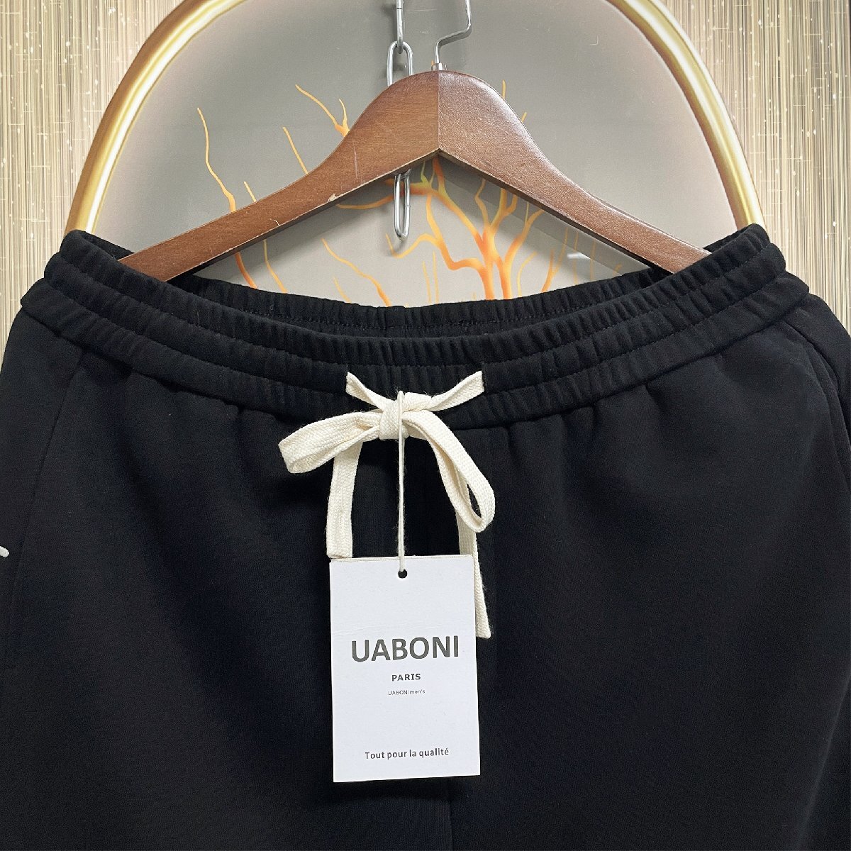 上級EU製＆定価8万◆UABONI*Paris*上下セット*ユアボニ*パリ発◆上品 ソフト 快適 通気性 定番 パーカー スウェットパンツ スポーツ 春 L_画像8