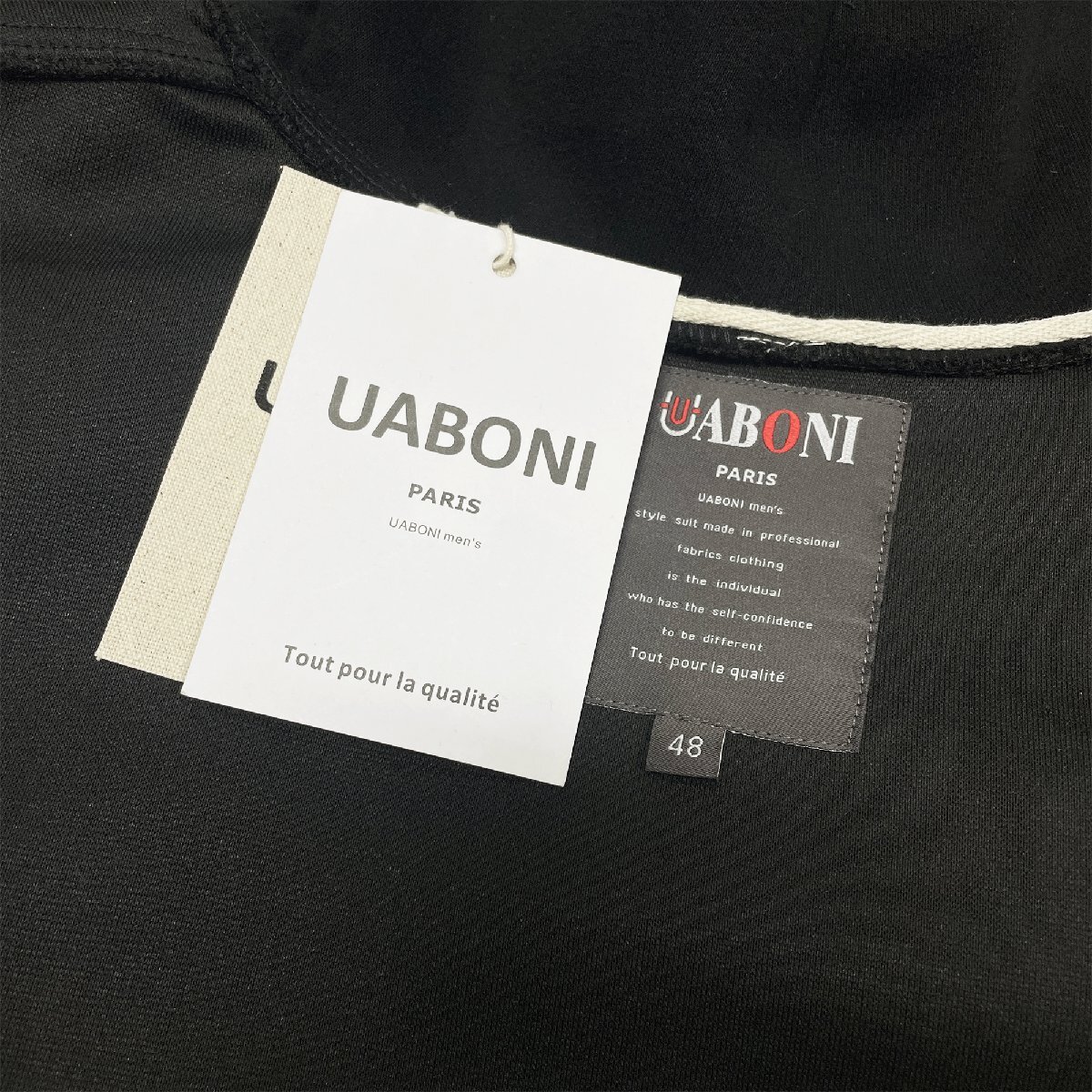 上級EU製＆定価8万◆UABONI*Paris*上下セット*ユアボニ*パリ発◆上品 ソフト 快適 通気性 定番 パーカー スウェットパンツ スポーツ 春 2XL_画像10