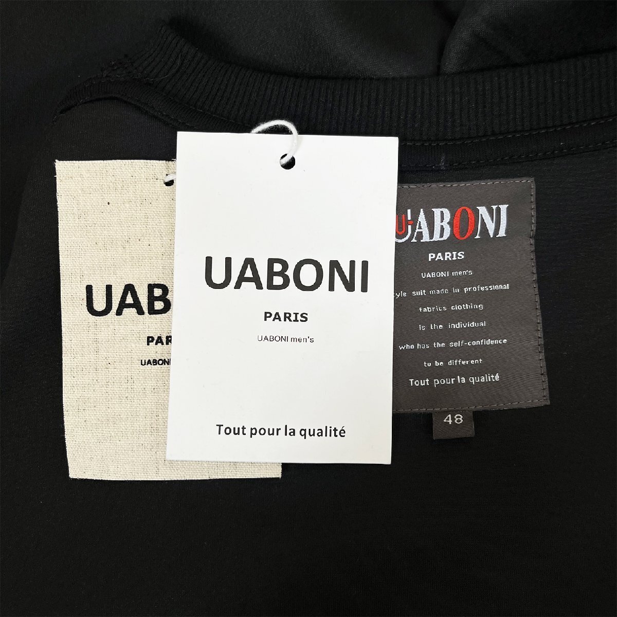 絶賛EU製＆定価4万◆UABONI*Paris*トレーナー*ユアボニ*パリ発◆上質 快適 ソフト 長袖 クマ スウェット プルオーバー ユニセックス L/48_画像9