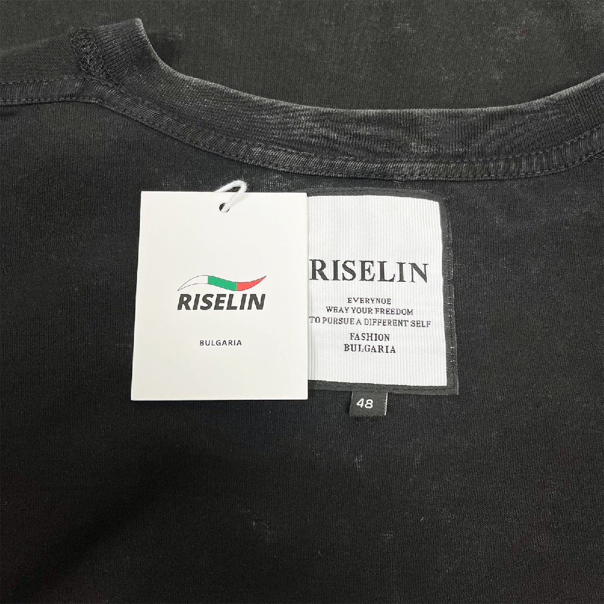 個性ヨーロッパ製※定価2万◆ブルガリア発※RISELIN 半袖Tシャツ 薄手 快適 ウオッシュ加工 ストリート ビィンテージ ゆったり オシャレ L_画像10