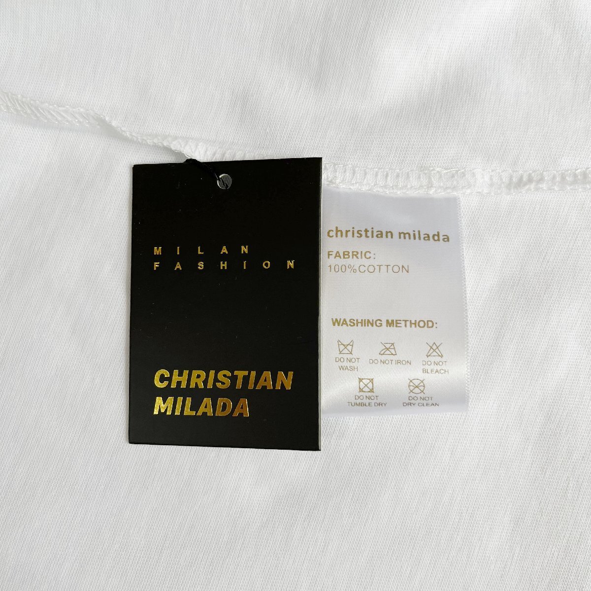 定価2万★christian milada・ミラノ発・半袖Tシャツ★コットン100％ 個性 吸湿速乾 薄手 ハート柄 オシャレ リラックス カジュアル M/46_画像9