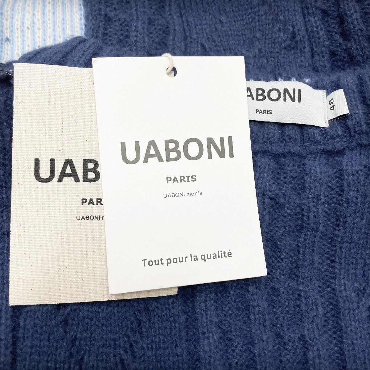 個性EU製＆定価5万◆UABONI*Paris*ユアボニ*クリスマス限定・セーター◆ウール ソフト 暖か 肉厚 ニット トレーナー 男女兼用 XL/50サイズ_画像9