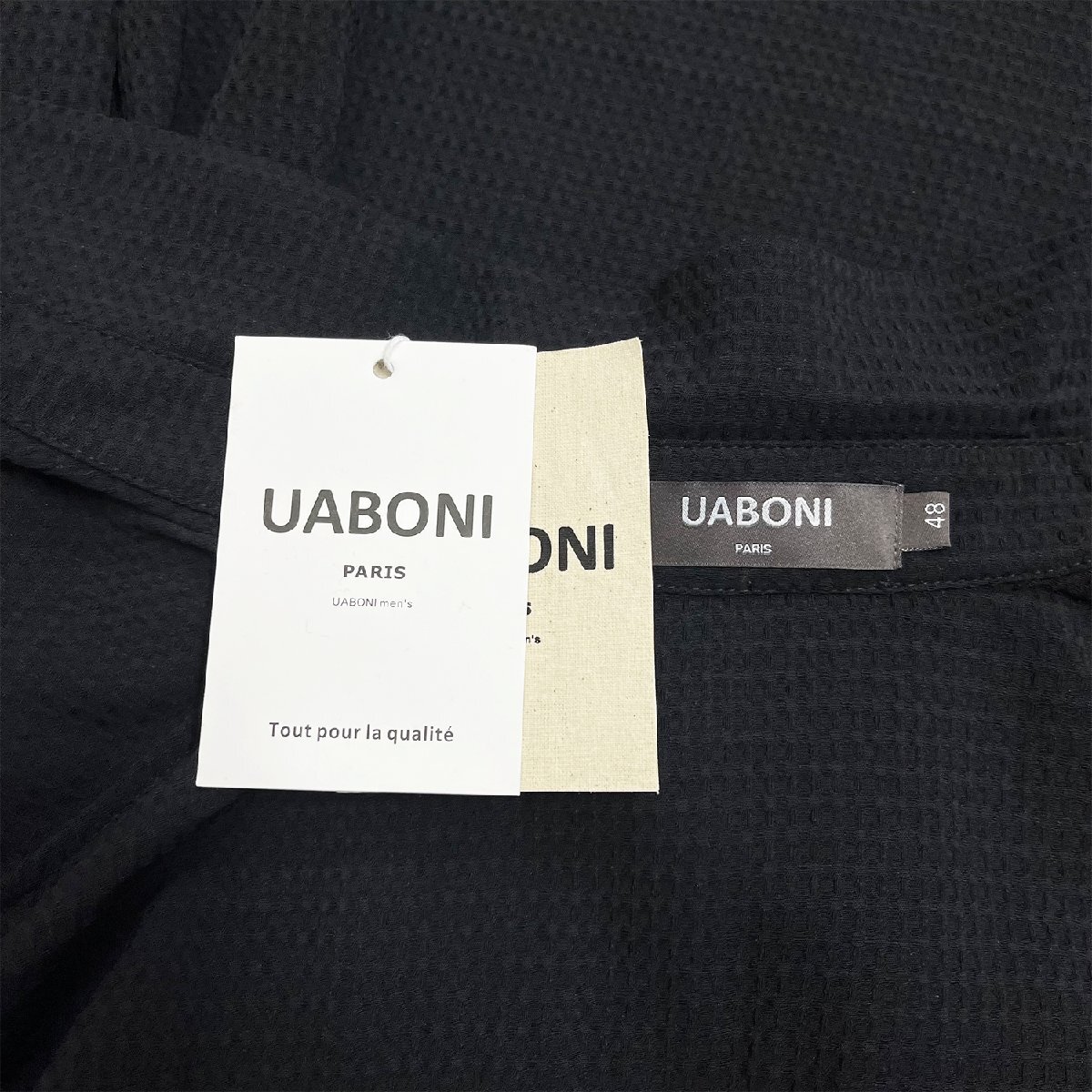 個性EU製＆定価6万◆UABONI*Paris*ジャケット*ユアボニ*パリ発◆上品 薄手 速乾 立体感 無地 ストリート アウター カジュアル 春夏 M/46_画像10