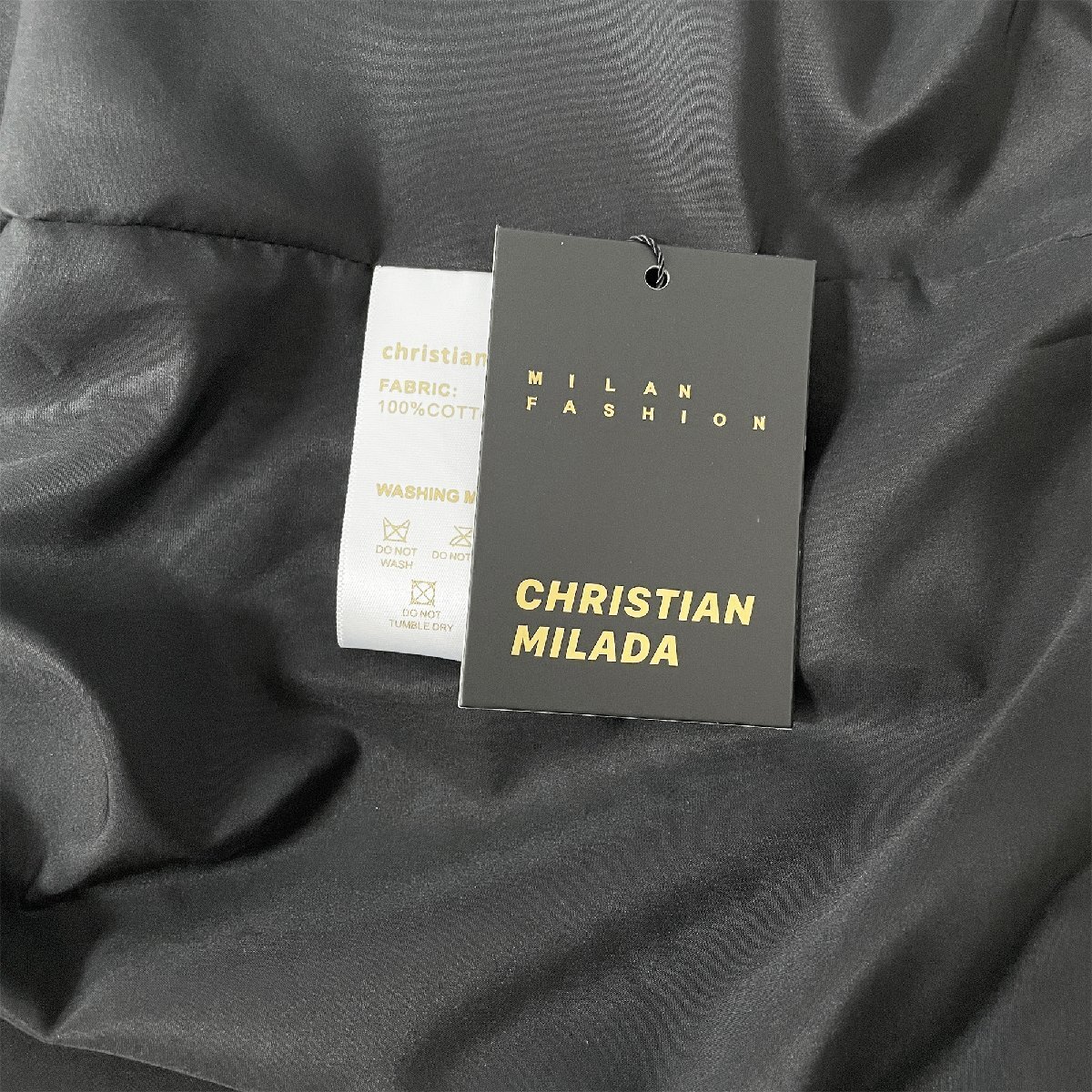 定価5万★christian milada・ミラノ発・ジャケット★上質 長袖 人気 防風 フード付き 無地 ブルゾン アウター レジャー 秋冬 普段着 L/48_画像10