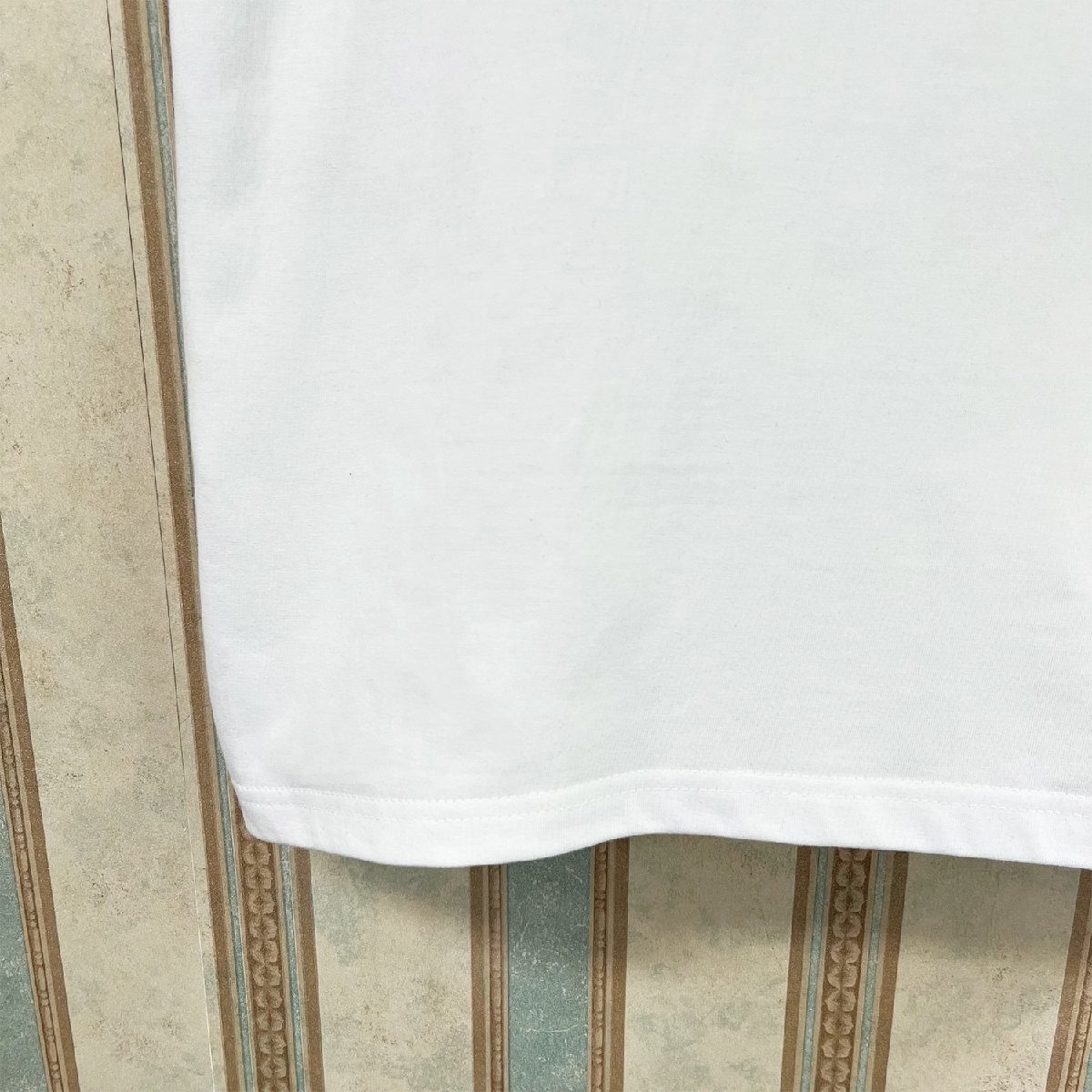 高級 定価2万 FRANKLIN MUSK・アメリカ・ニューヨーク発 半袖Tシャツ 上質 綿100％ 通気 吸湿 イラスト レトロ プルオーバー サイズ4_画像5