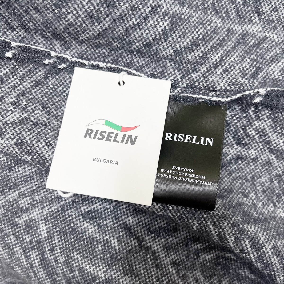 最高峰ヨーロッパ製※定価5万◆ブルガリア発※RISELIN セーター 上質ミンク/カシミヤ混 ふわふわ 防寒 ソフト 暖かい 丸首 総柄 上品 M/46_画像9