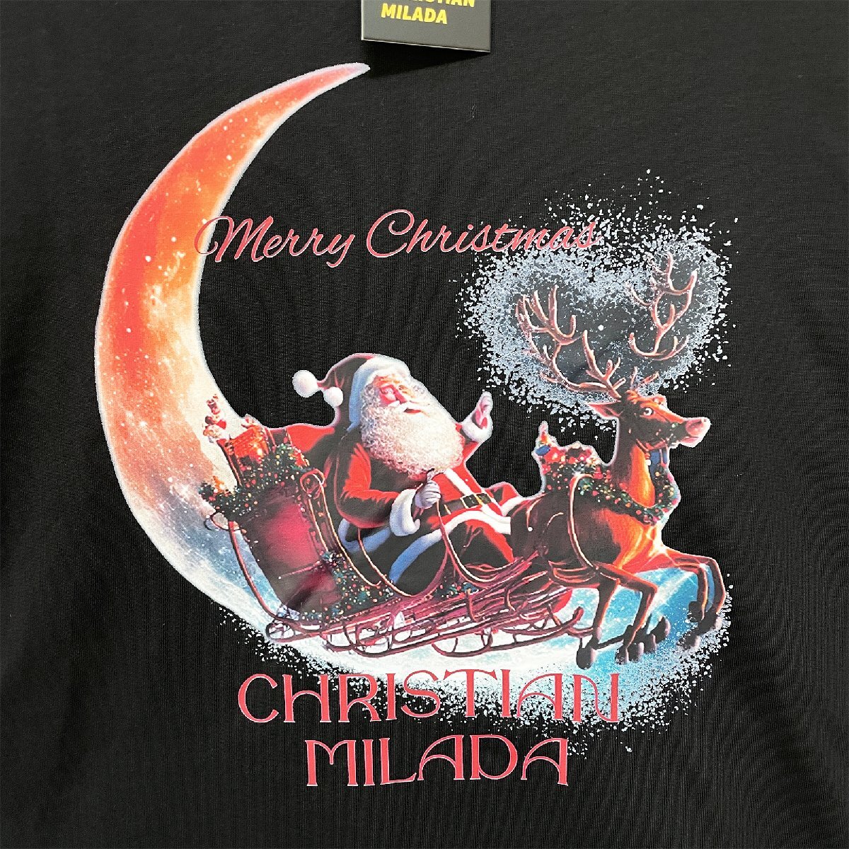 定価2万★christian milada・ミラノ発・半袖Tシャツ★コットン100％ 上品 薄手 個性 クリスマス トップス カットソー プレゼント 2XL/52_画像5