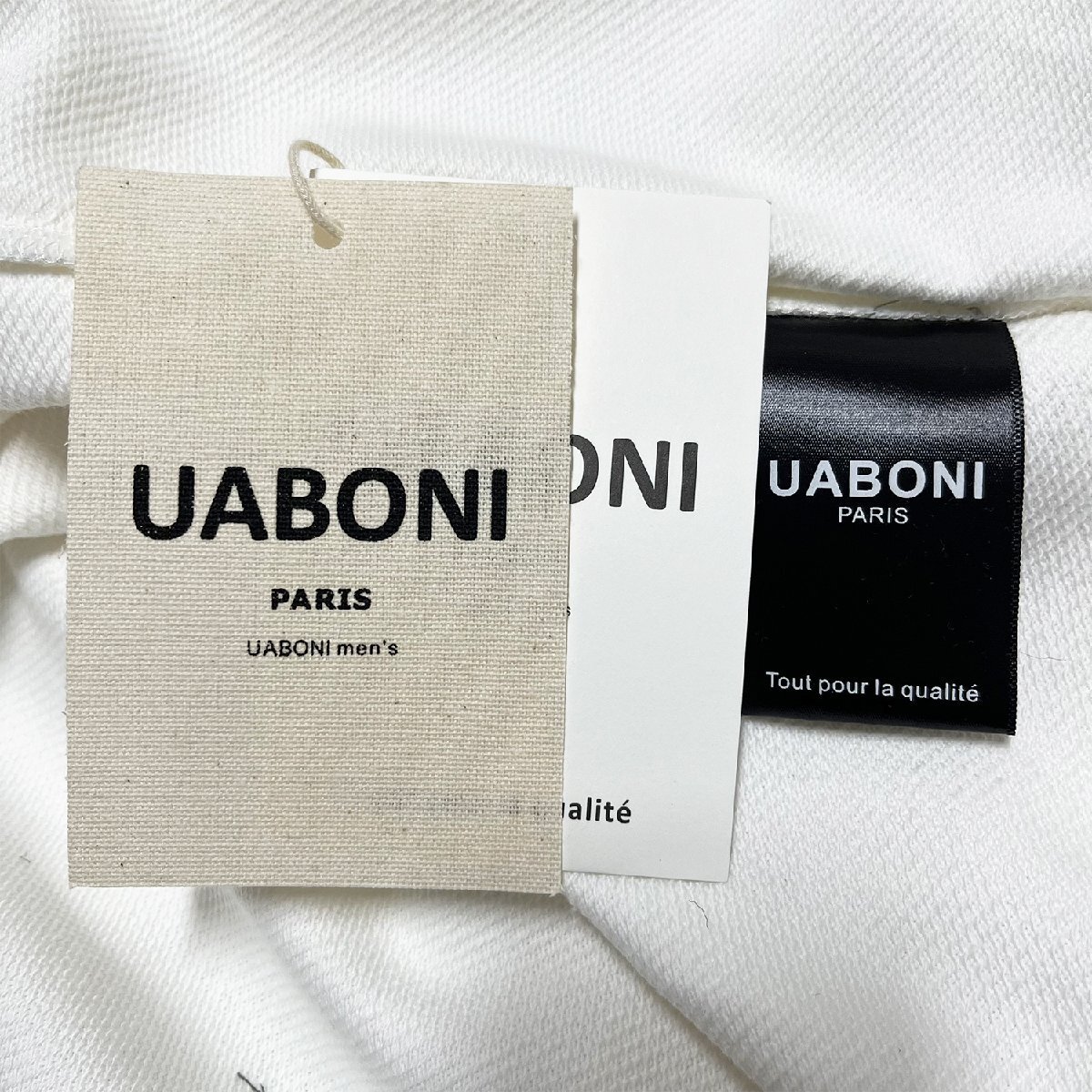 一枚限定EU製＆定価4万◆UABONI*Paris*トレーナー*ユアボニ*パリ発◆米国産コットン100％ 通気 無地 ミニマル スウェット プルオーバー M/4_画像9