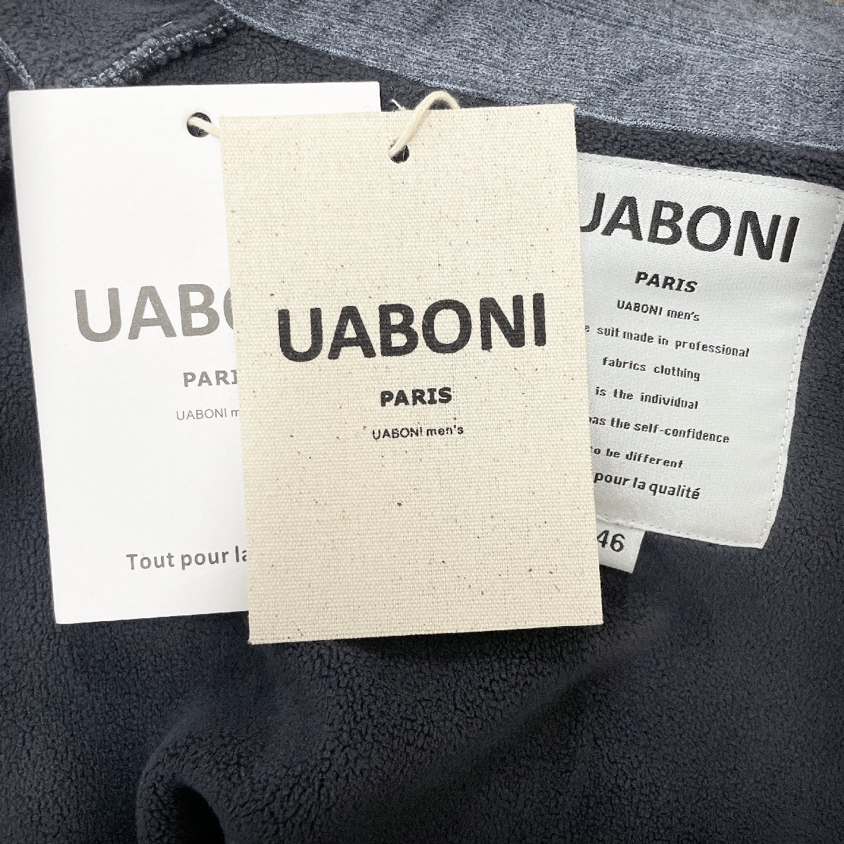 一枚限定EU製＆定価5万◆UABONI*Paris*ポロシャツ*ユアボニ*パリ発◆カシミヤ 上質 ソフト 保温 裏起毛 重ね着風 ビジネス 通勤 M/46サイズ_画像10