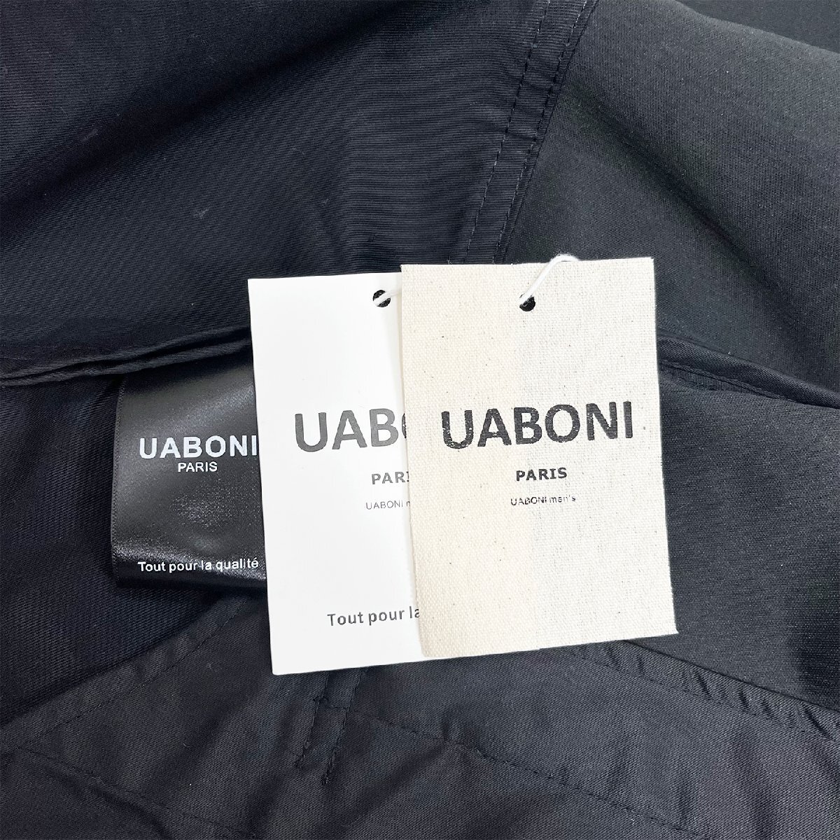 上級EU製＆定価7万◆UABONI*Paris*ジャケット*ユアボニ*パリ発◆防風 保温 異素材切替 ロングコート ダブルブレスト レジャー 日常 L/48_画像10